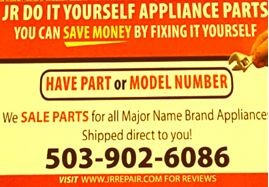 JR Repairs & Installs - Appliance Parts